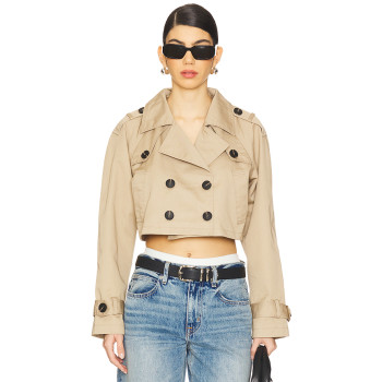 Fashionable Sexy Elegant Business style High quality Chic Woman's Mini Trench coat
