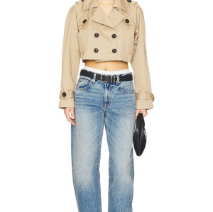 Fashionable Sexy Elegant Business style High quality Chic Woman's Mini Trench coat