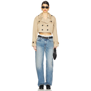 Fashionable Sexy Elegant Business style High quality Chic Woman's Mini Trench coat