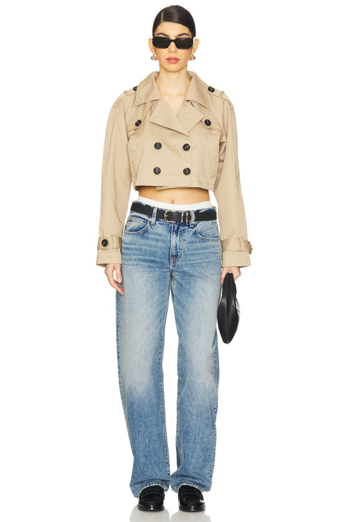 Fashionable Sexy Elegant Business style High quality Chic Woman's Mini Trench coat