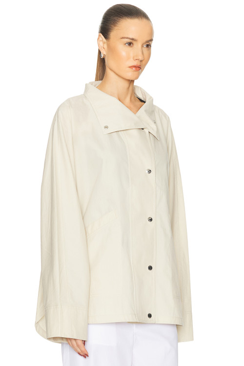 Loose fitting Convertible collar Dropped shoulders Wide sleeves Relaxed Woman's Jackets