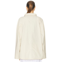 Loose fitting Convertible collar Dropped shoulders Wide sleeves Relaxed Woman's Jackets