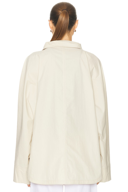 Loose fitting Convertible collar Dropped shoulders Wide sleeves Relaxed Woman's Jackets