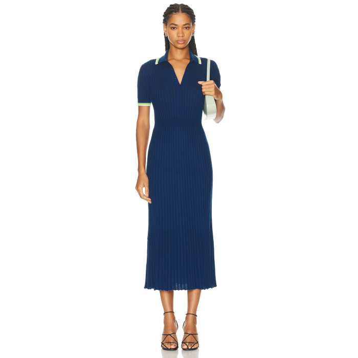 Chic Bodycon Fashionable V neckline High quality Sexy New fashion Woman's Midi Dress