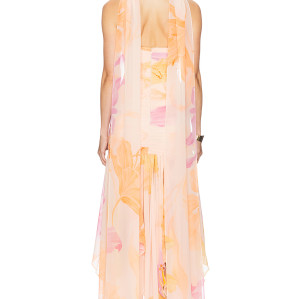 Sleeveless High quality Charming Elegant Halter neckline beautiful Woman's Long Dress
