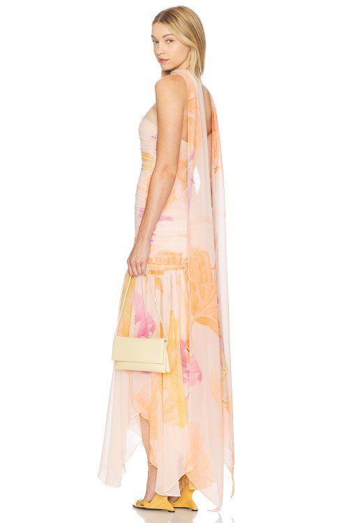 Sleeveless High quality Charming Elegant Halter neckline beautiful Woman's Long Dress