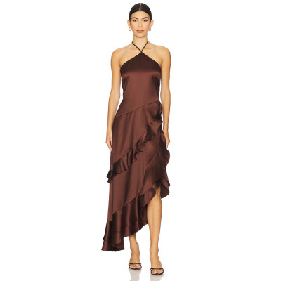 Hot sale Fashionable Sexy Exquisite Chic High quality Woman's Halterneck Long Dress