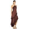 Hot sale Fashionable Sexy Exquisite Chic High quality Woman's Halterneck Long Dress
