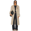 High quality Wide lapels Double breasted Oversized Chic Casual Woman's Trench Coat