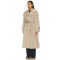 High quality Wide lapels Double breasted Oversized Chic Casual Woman's Trench Coat