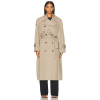 High quality Wide lapels Double breasted Oversized Chic Casual Woman's Trench Coat