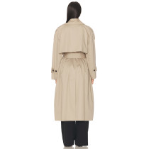High quality Wide lapels Double breasted Oversized Chic Casual Woman's Trench Coat