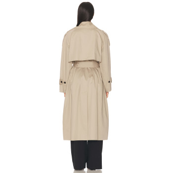 High quality Wide lapels Double breasted Oversized Chic Casual Woman's Trench Coat