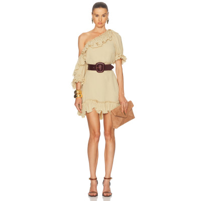 One shoulder Romantic Lightweight Elegant Sexy Versatile Freedom Woman's Mini Dress