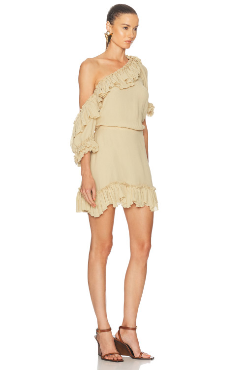 One shoulder Romantic Lightweight Elegant Sexy Versatile Freedom Woman's Mini Dress