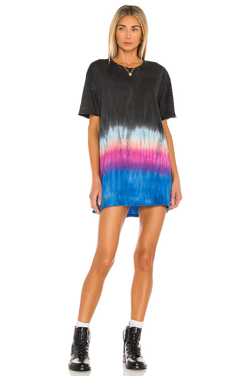 Tie dye High quality Casual Elegant Round neckline Hot sale Customized Woman's Mini Dress