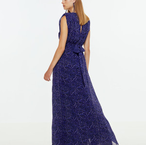 Sexy Purple V neckline Sleeveless Side slit Elegant High quality Woman's Long Dress