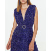 Sexy Purple V neckline Sleeveless Side slit Elegant High quality Woman's Long Dress