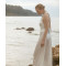 China manufactory Halter neckline Open back Elastic waist Regular fit Woman's Maxi Dress