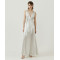 China manufactory Halter neckline Open back Elastic waist Regular fit Woman's Maxi Dress
