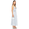 V neckline High quality Sleeveless Sexy Party Style Open back Woman's Long Dress