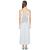 V neckline High quality Sleeveless Sexy Party Style Open back Woman's Long Dress