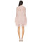 Tiered ruffle sleeves Back bow detail Sheer lace sleeves High neckline Woman's Mini Dress