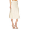 Lace trimmed Luxurious Graceful Smooth Flowy Timeless Elegant Silky Woman's Midi Skirt