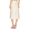 Lace trimmed Luxurious Graceful Smooth Flowy Timeless Elegant Silky Woman's Midi Skirt