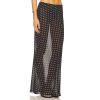 High quality Polka dot Sexy Elegant See through Romantic Charming Woman's Maxi Skirt