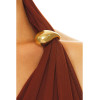 Halter neck Sleeveless Deep V neckline Drapey Rushed Backless Woman's Midi Dress