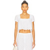 Oversized Feminine Square neckline Lace trims Elegant  Casual Comfortable Woman's Blouses
