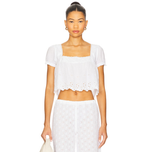 Oversized Feminine Square neckline Lace trims Elegant  Casual Comfortable Woman's Blouses
