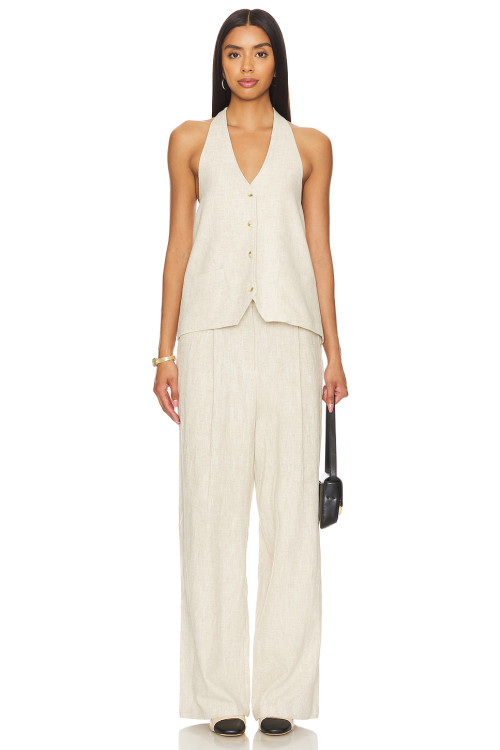 Hot sale Halter V neckline Backless Sleeveless Casual Comfortable High quality Woman's Blouses