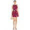 Adjustable collar tie Luxurious Bohemian style Graceful Feminine Vibrant Eye catching Woman's Mini Dress