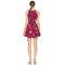 Adjustable collar tie Luxurious Bohemian style Graceful Feminine Vibrant Eye catching Woman's Mini Dress