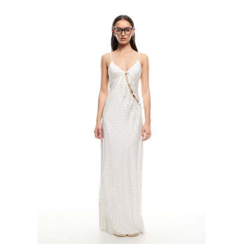 Adjustable straps High quality Cut out Sexy Feminine Backless Allure Woman's Maxi Dress