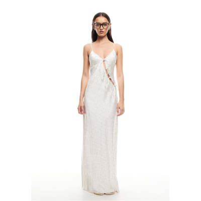 Adjustable straps High quality Cut out Sexy Feminine Backless Allure Woman's Maxi Dress