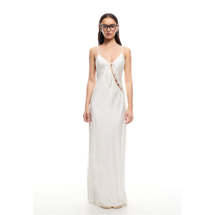 Adjustable straps High quality Cut out Sexy Feminine Backless Allure Woman's Maxi Dress