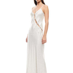Adjustable straps High quality Cut out Sexy Feminine Backless Allure Woman's Maxi Dress