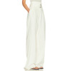 New fashion Customized Lightweight Belt trims Wide straight leg High quality Woman's Pants