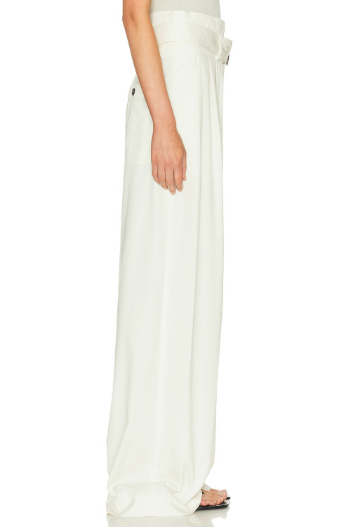 New fashion Customized Lightweight Belt trims Wide straight leg High quality Woman's Pants
