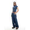 Exquisite Formal Short sleeve Denim Versatile Fashionable High quality Woman's Blouses