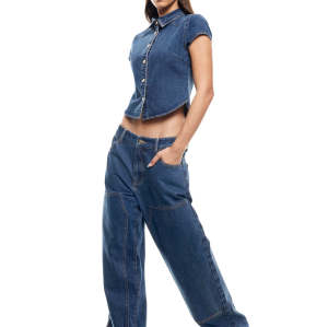 Exquisite Formal Short sleeve Denim Versatile Fashionable High quality Woman's Blouses