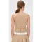 Button front Pleated trim Classic Elegant Structured Front pockets Woman's Tops Vest