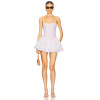 Spaghetti straps Flared Vertical stripes Playful touch Feminine Camisole Woman's Mini Dress