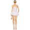 Spaghetti straps Flared Vertical stripes Playful touch Feminine Camisole Woman's Mini Dress