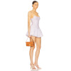 Spaghetti straps Flared Vertical stripes Playful touch Feminine Camisole Woman's Mini Dress