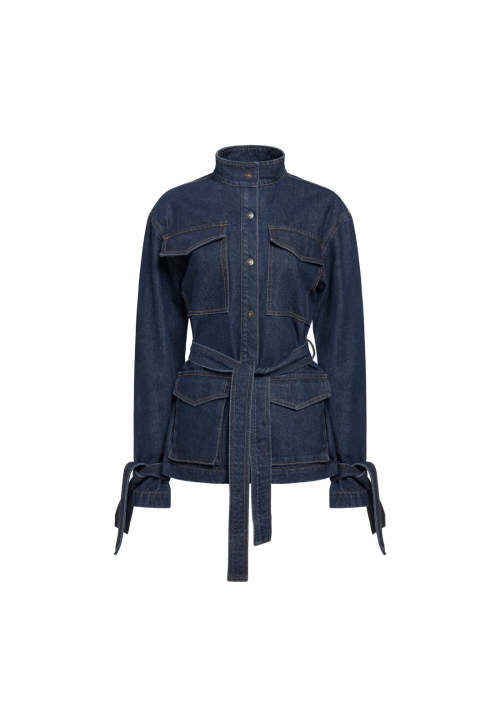 Formal High neckline Denim Oversized Exquisite Delicate Stylish High quality Woman's Coats