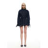 Formal High neckline Denim Oversized Exquisite Delicate Stylish High quality Woman's Coats